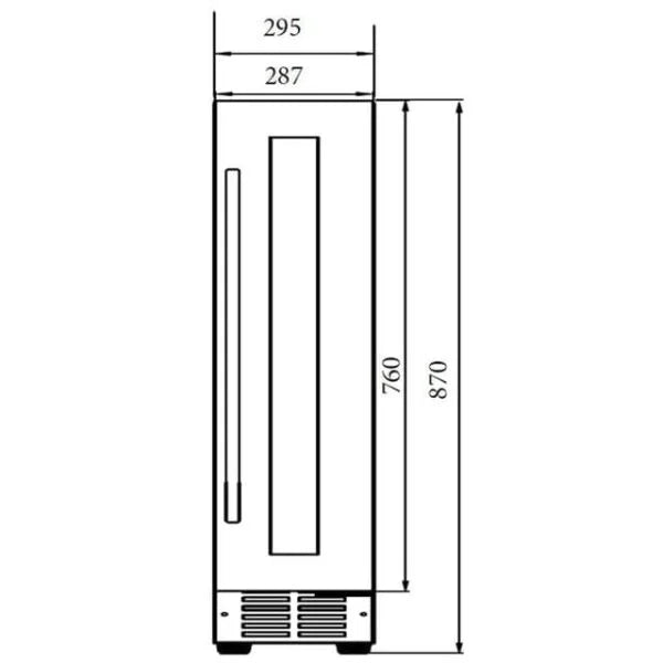 SIA WC30BL - 30 cm 19 Bottle Under Counter Wine Cooler Chiller - London Houseware - 8