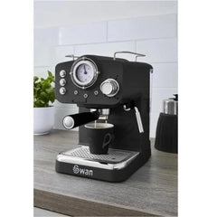 Swan Retro Espresso Machine / Black – SK22110BN - London Houseware - 2