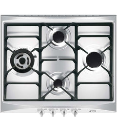 Cucina 4 Burner Smeg Gas Hob Stainless Steel - SR264XGH2 - Naamaste London Homewares - 1