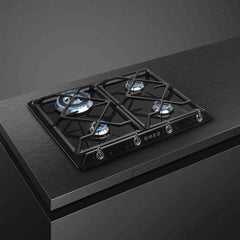 Victoria 4 Burner Smeg Gas Hob Black - SR964NGH - Naamaste London Homewares - 3