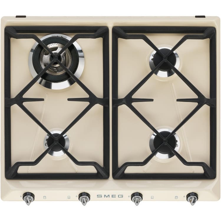 Victoria 4 Burner Smeg Gas Hob Cream - SR964PGH - Naamaste London Homewares - 1