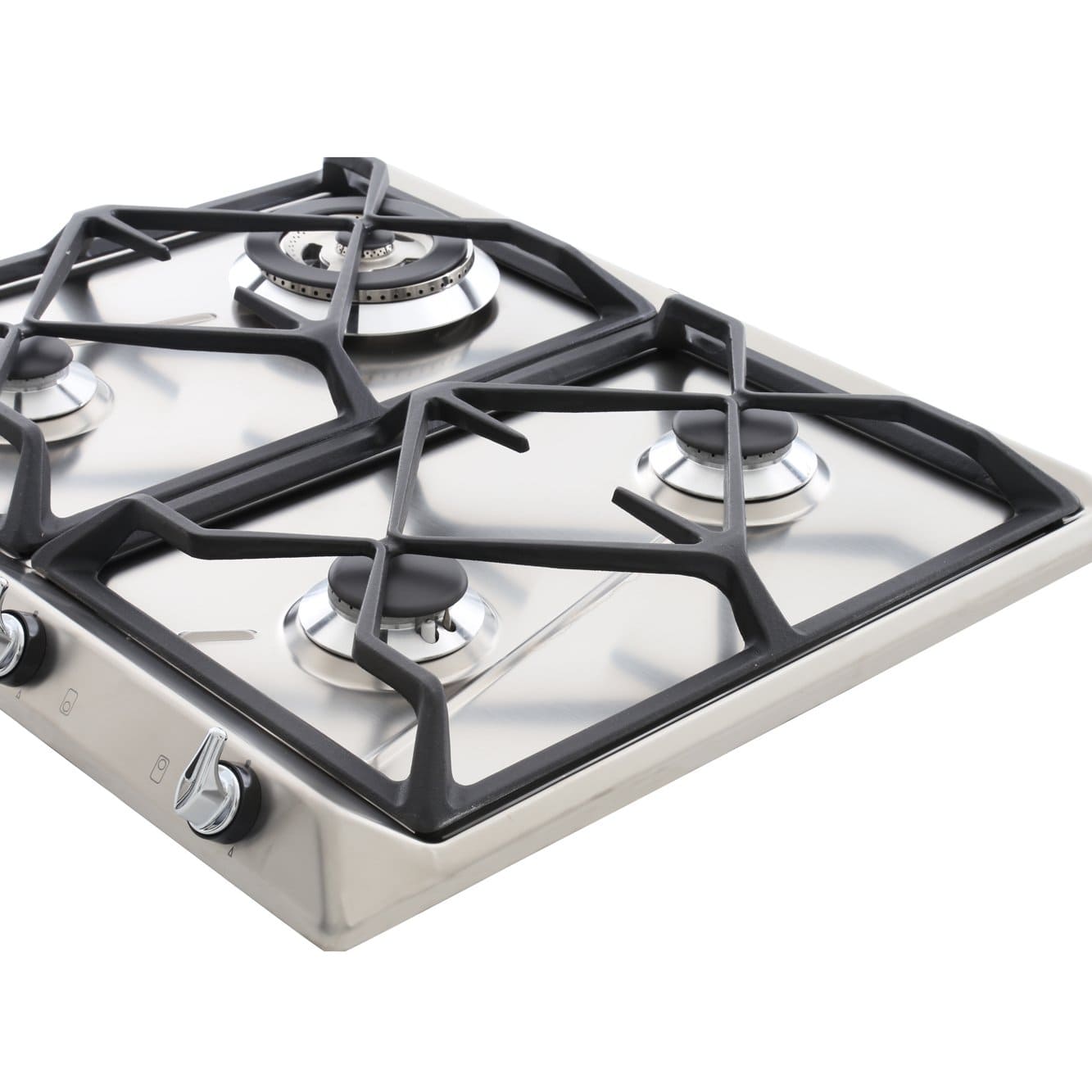 Victoria 4 Burner Smeg Gas Hob Stainless Steel - SR964XGH - Naamaste London Homewares - 5