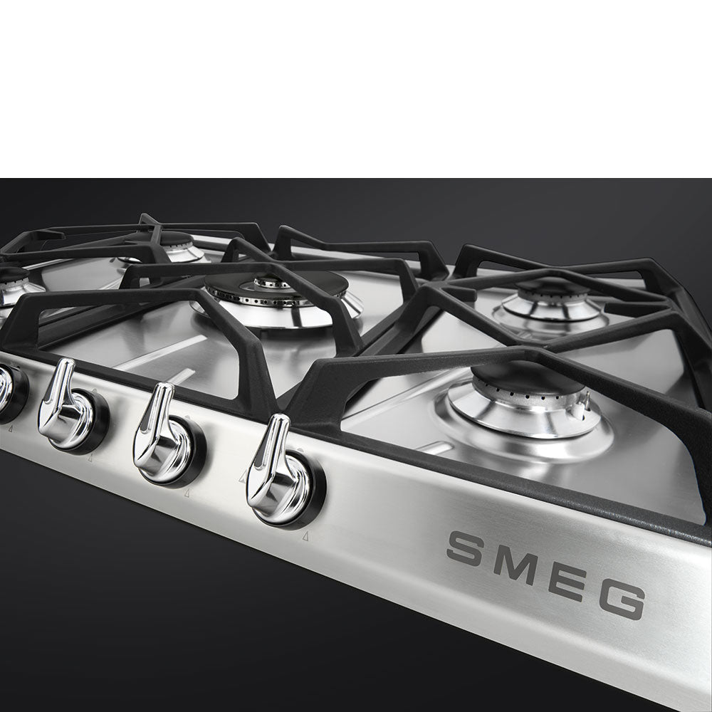 Stainless Steel Smeg Gas Hob 5 Burner Victoria - SR975XGH - Naamaste London Homewares - 4