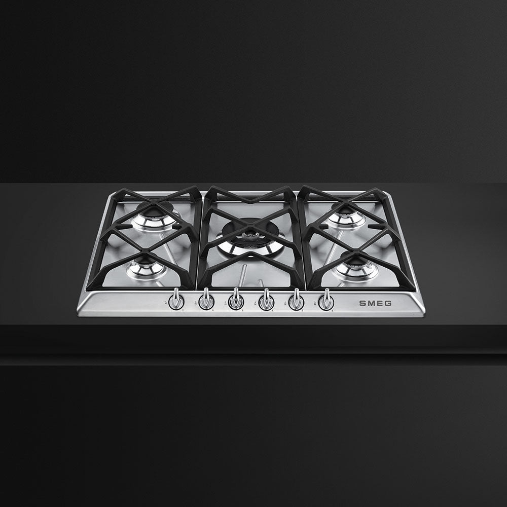 Stainless Steel Smeg Gas Hob 5 Burner Victoria - SR975XGH - Naamaste London Homewares - 2