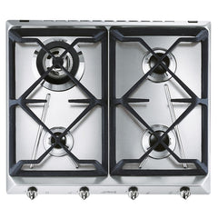 60cm 4 Burner Smeg Gas Hob Stainless Steel - SRV564GH3 - Naamaste London Homewares - 1