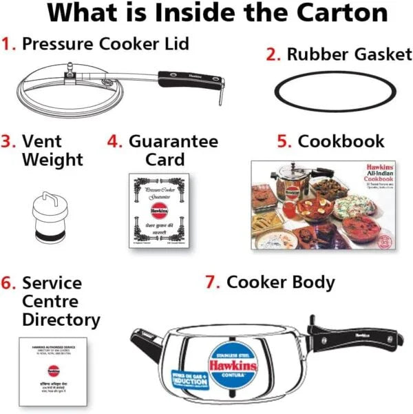 Hawkins pressure cooker weight sale