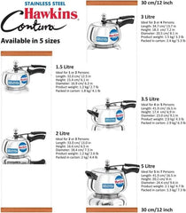 Hawkins Contura Stainless Steel Pressure Cooker - 5L / SSC50 - London Houseware - 4