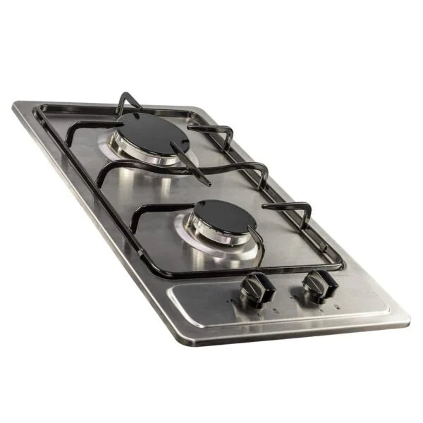 30cm Gas Hob 2 Burner, Stainless Steel - SIA SSG301SS - London Houseware - 2