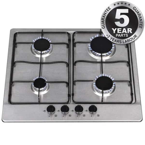 SIA SSG602SS - 60cm Stainless Steel 4 Burner Gas Hob - London Houseware - 1