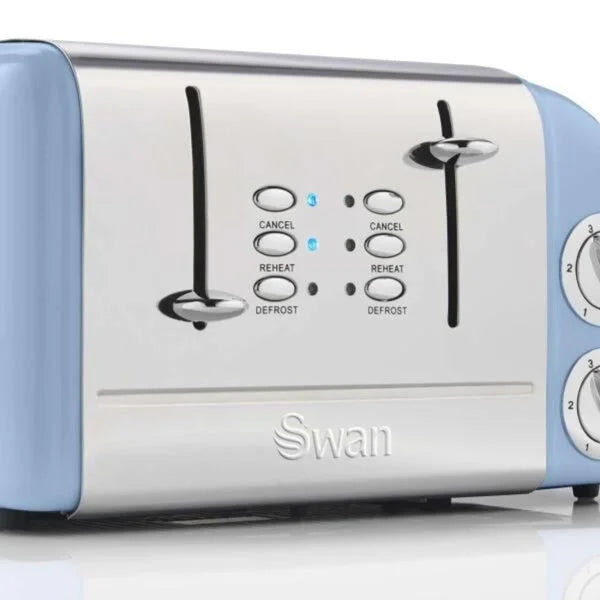 Swan Retro 4 Slice Toaster Blue – ST34020BLN - London Houseware - 4