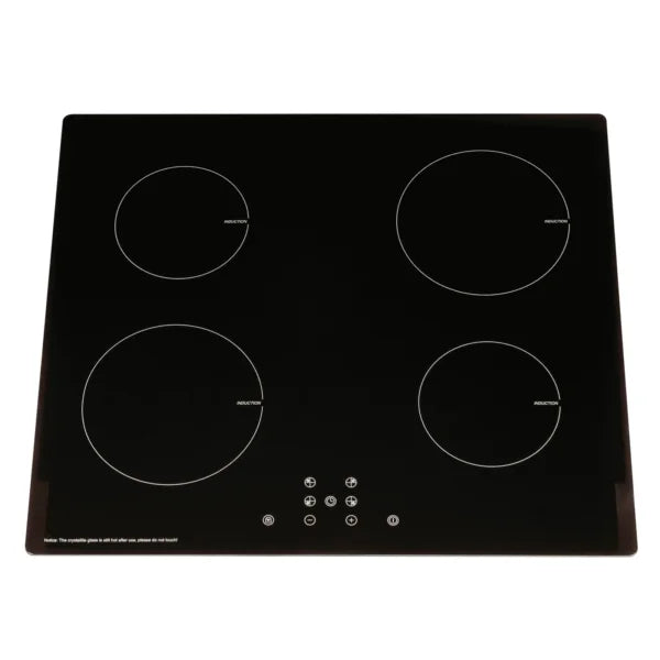 SIA 60cm Black Plug In Induction Hob And Silver Visor Cooker Hood Extractor Fan - London Houseware - 6