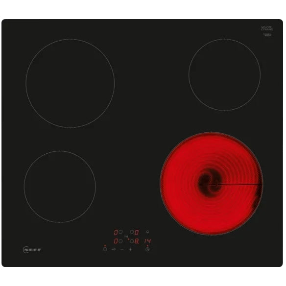 59cm 4 Zone Electric Ceramic Hob, Black - Neff T16NBE1L N50 - Naamaste London Homewares - 1