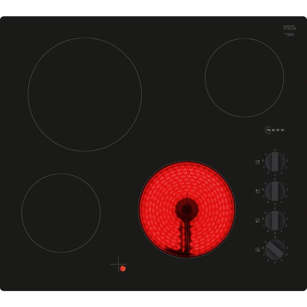 60cm 4 Zone Electric Ceramic Hob, Black - Neff T16NKE0L N30 Naamaste London Homewares - 1