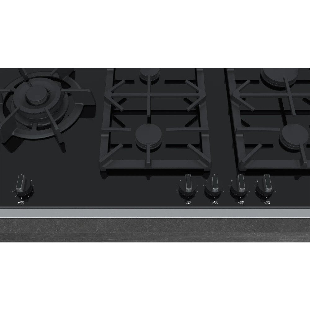 90cm Neff 5 Burner Gas Hob Black on Glass - T29TS79N0 - Naamaste London Homewares - 6