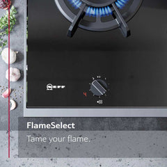 90cm Neff 5 Burner Gas Hob Black on Glass - T29TS79N0 - Naamaste London Homewares - 2