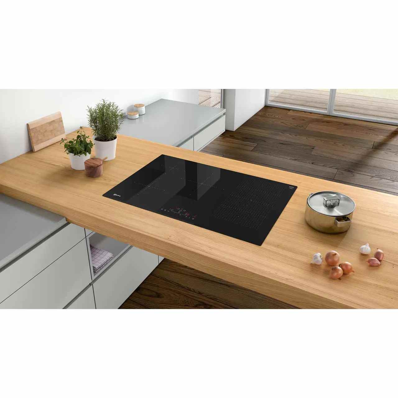 80cm 4 Zone Neff Induction Hob, Black - T58FD20X0 N70 - Naamaste London Homewares - 7