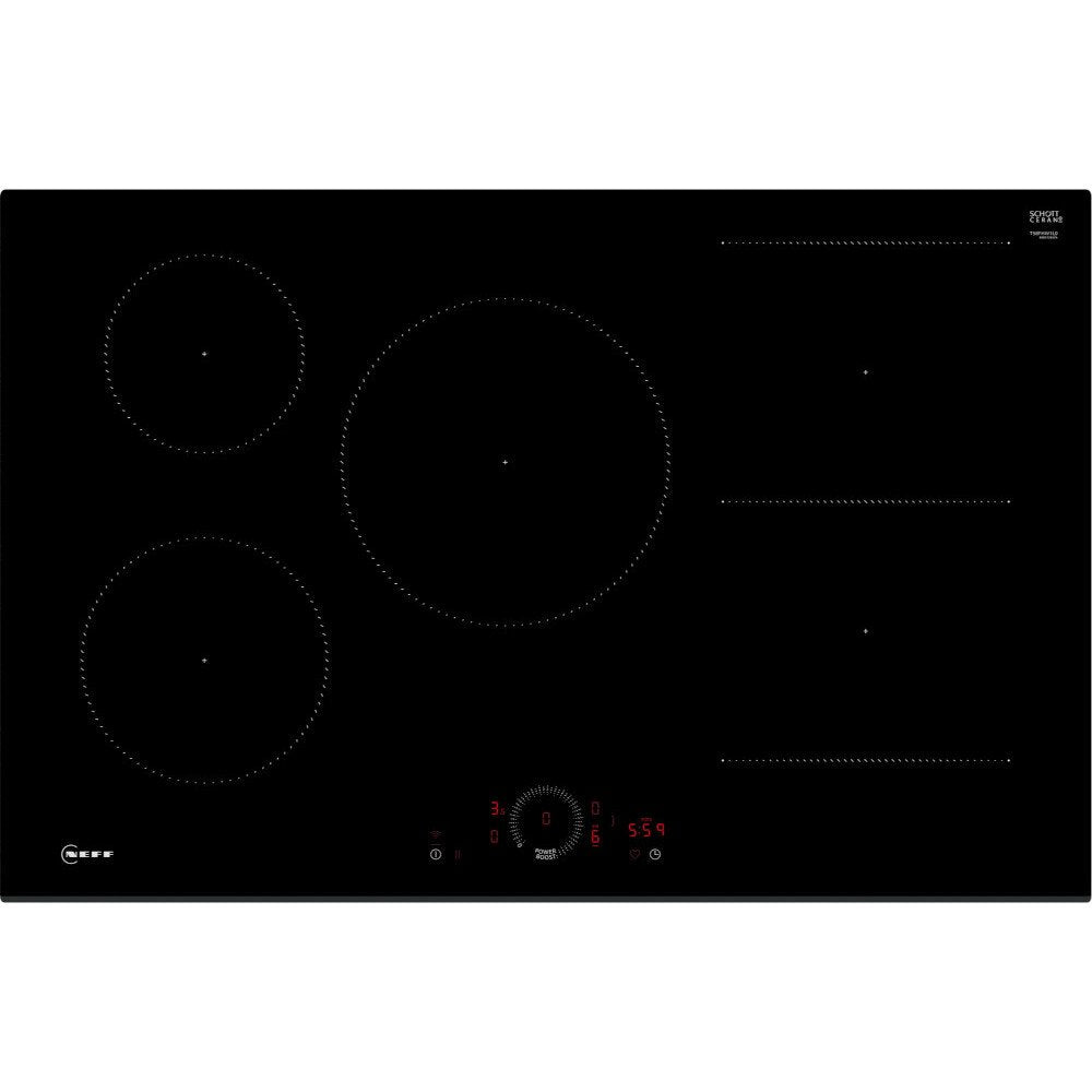 80cm Black 4 Zone Neff Induction Hob - T58FHW1L0 N70 - Naamaste London Homewares - 1