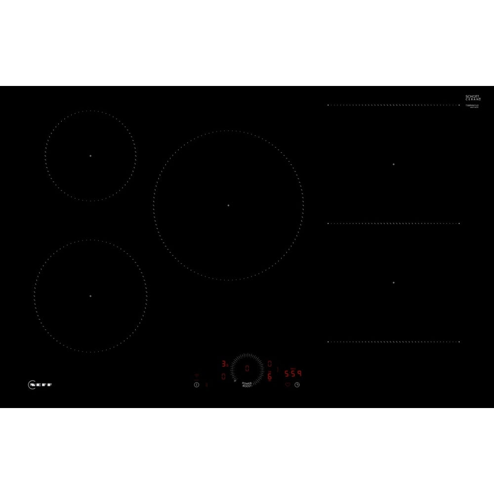 80cm 5 Zone Neff Induction Hob, Black - T58PHW1L0 N70 - Naamaste London Homewares - 1