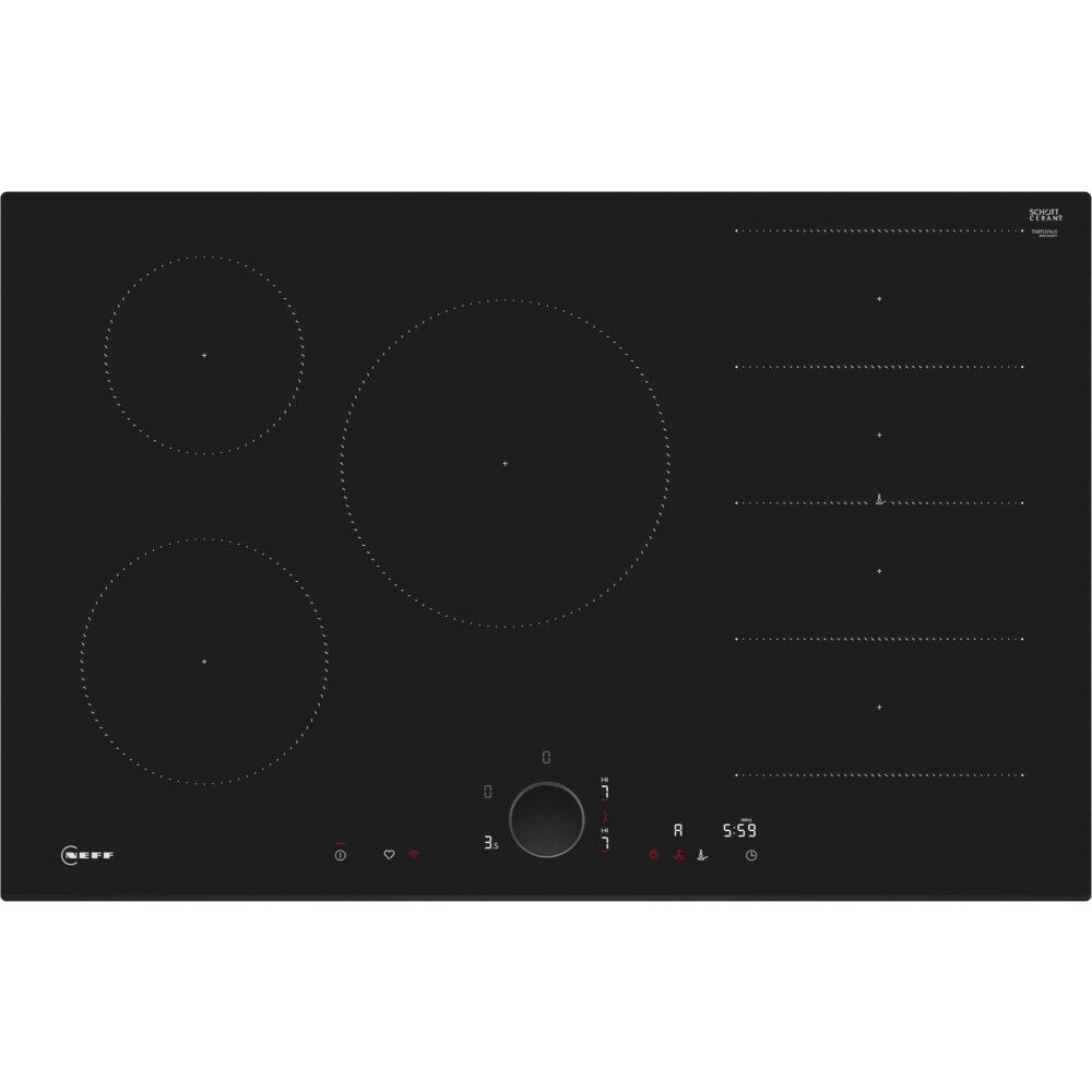 80cm 4 Zone Neff Induction Hob, Black - T68FUV4L0 N90 - Naamaste London Homewares - 1