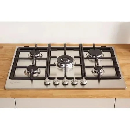 5 Burner Gas Hob, 75cm Stainless Steel - Indesit THP 751 W/IX/I 5 - London Houseware - 8