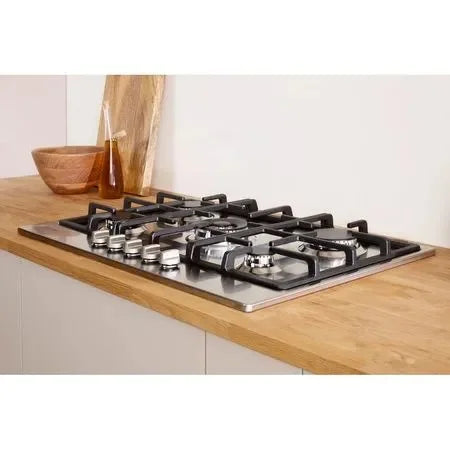 5 Burner Gas Hob, 75cm Stainless Steel - Indesit THP 751 W/IX/I 5 - London Houseware - 7