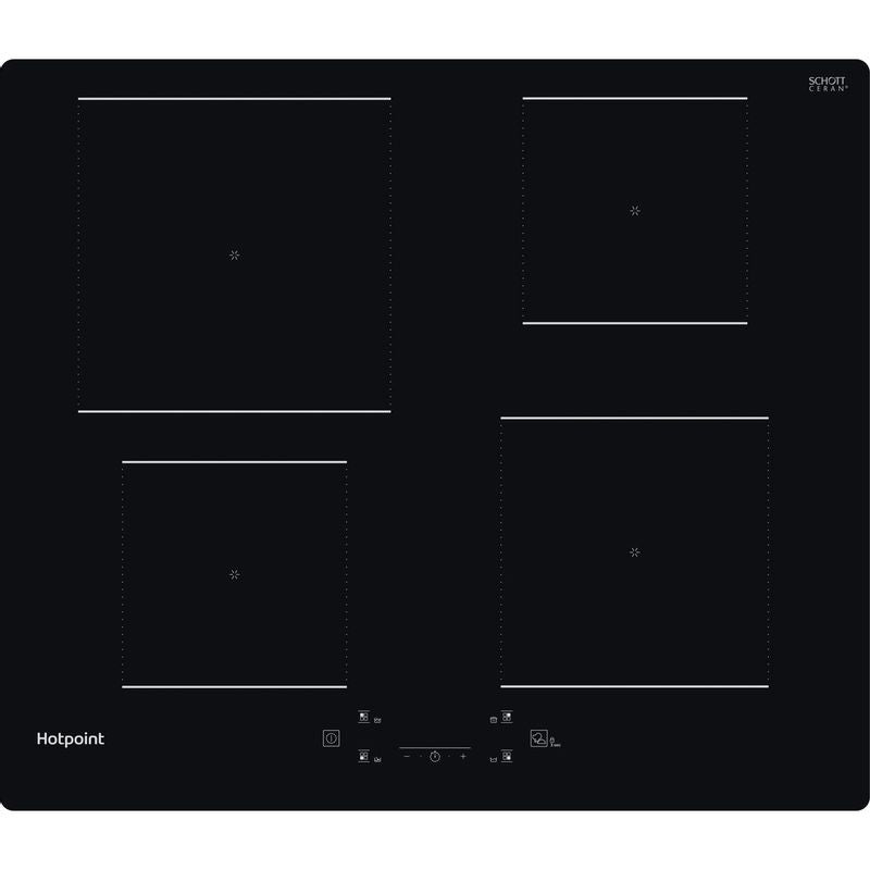 59cm 4 Zone Induction Hob Black - Hotpoint TQ 1460S NE - Naamaste London Homewares - 1