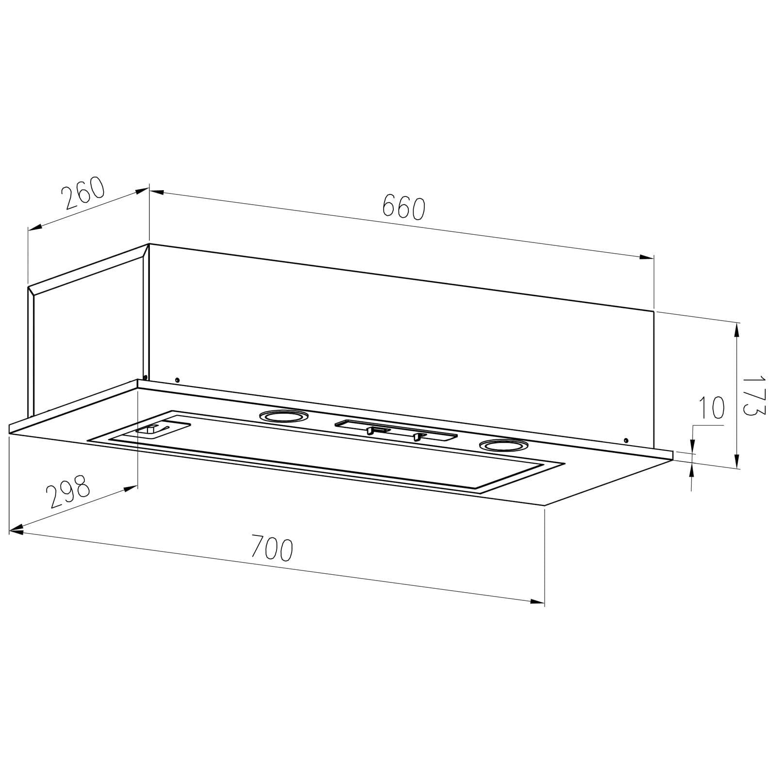 70cm Canopy Cooker Hood / Extractor Fan - SIA UC70SI - London Houseware - 4