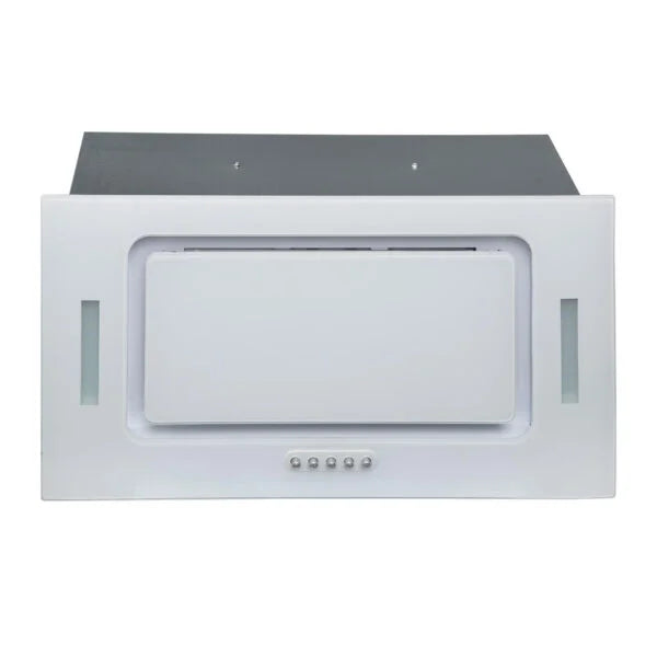 52cm White Glass Canopy Cooker Hood Extractor – SIA UCG52WH - London Houseware - 1