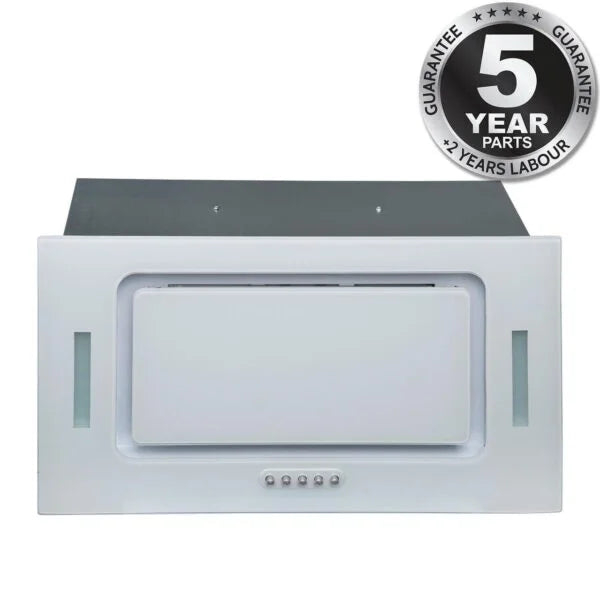 52cm White Glass Canopy Cooker Hood Extractor – SIA UCG52WH - London Houseware - 6