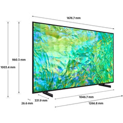 Samsung TV, 75 Inch LED Crystal 4K HDR - CU8000 UE85CU8000KXXU - London Houseware - 2