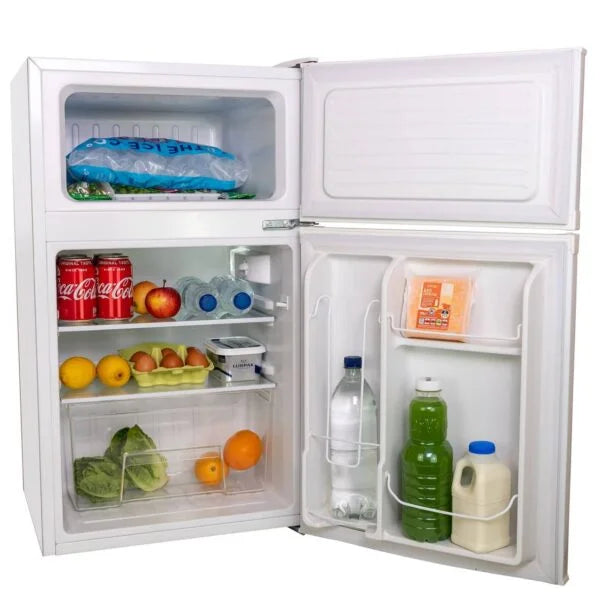 88L White Double Door Fridge Freezer - SIA UFF01WH