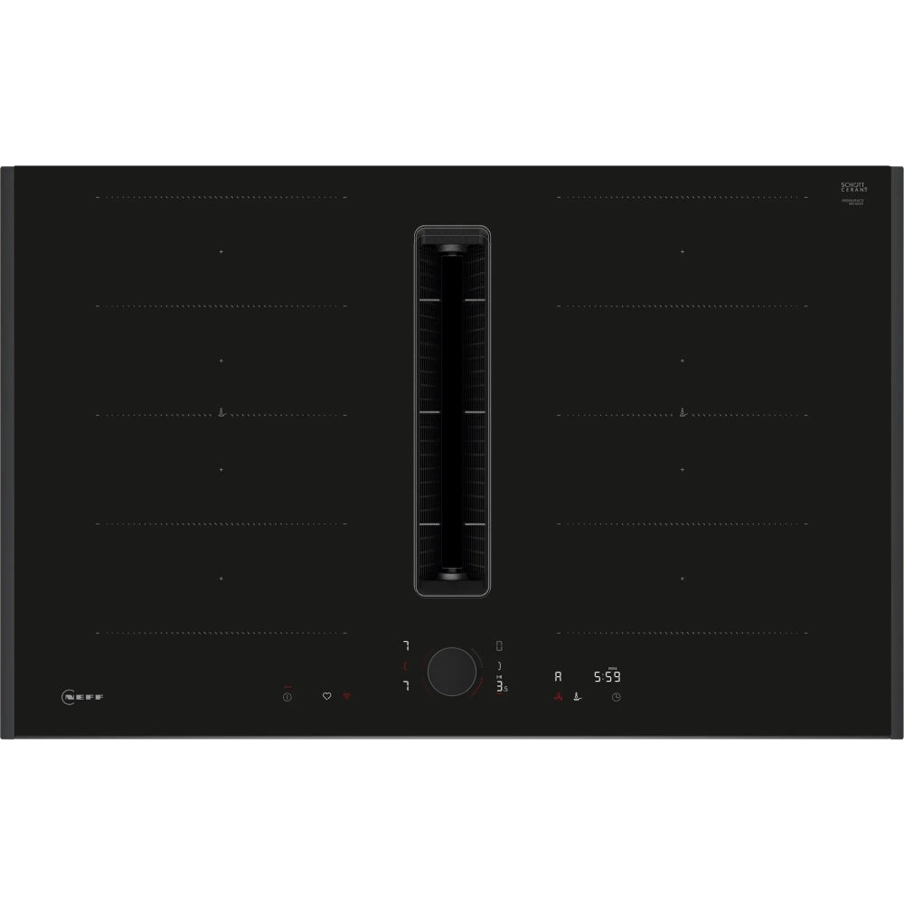 80cm Black Vented Induction Hob, B Rated - Neff V68AUX4C0 N90 - Naamaste London Homewares - 1