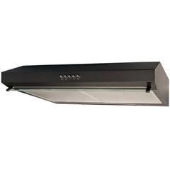 SIA VSR60BL- 60cm Black Slim Visor Cooker Hood - London Houseware - 1