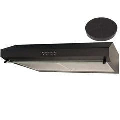 SIA VSR60BL- 60cm Black Slim Visor Cooker Hood - London Houseware - 2