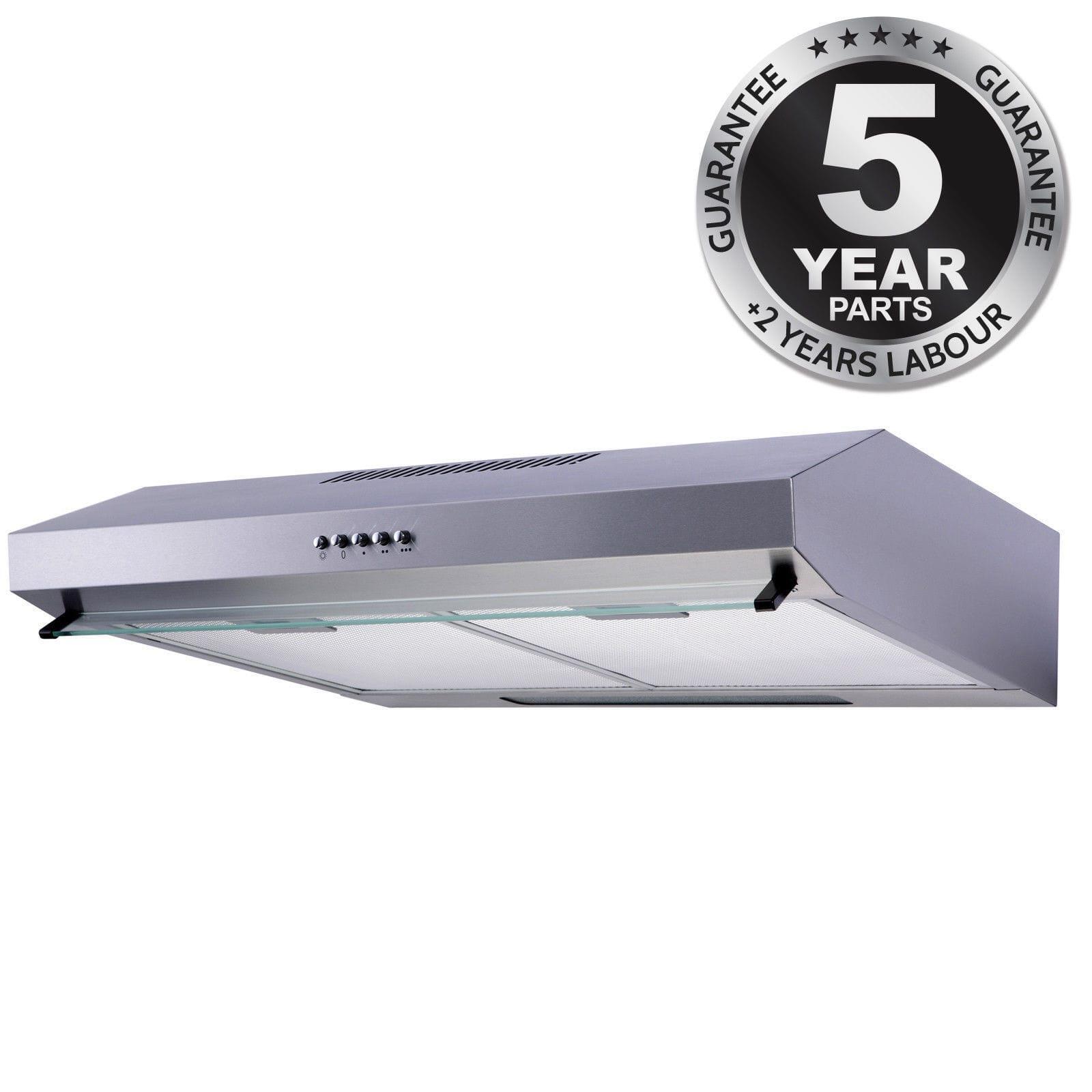 60cm Stainless Steel Kitchen Extractor Fan / Visor Cooker Hood - SIA VSR60SS - London Houseware - 2