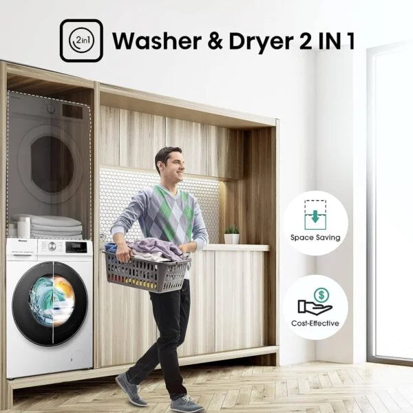 Hisense WDQA8014EVJM - 8/5kg White Washer Dryer - London HouseWare - 5