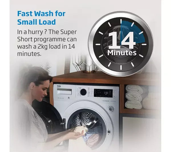 7kg Integrated Washing Machine- Beko WTIK72111 - London Houseware - 5