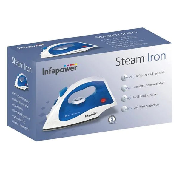 1400W Blue Dry / Steam Iron – Infapower X601 - London Houseware - 2