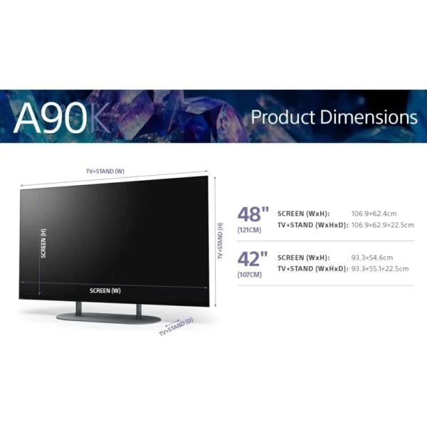 Sony TV, 42 Inch 4K Ultra OLED Smart - A90K XR42A90KU - London Houseware - 2