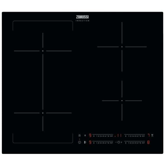 59cm 4 Zone Zanussi Induction Hob, Black - ZIFN644K - Naamaste London Homewares - 1