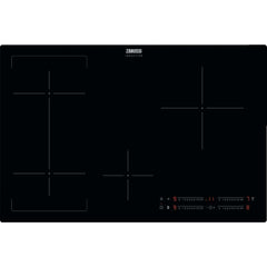 78cm 4 Zone Zanussi Induction Hob, Black Frameless - ZIFN844K - Naamaste London Homewares - 1