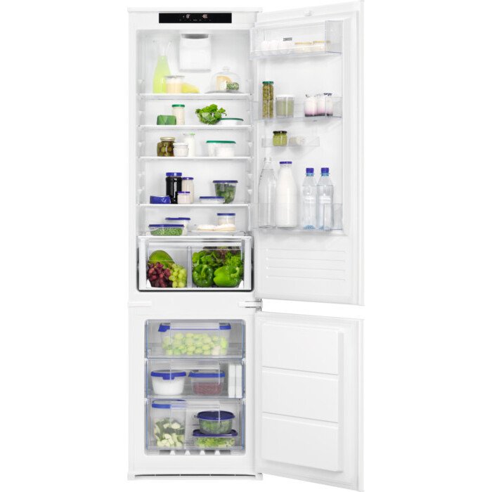 273L Frost Free Integrated Fridge Freezer, 70/30, White - Zanussi ZNTN19ES1- London Houseware - 1