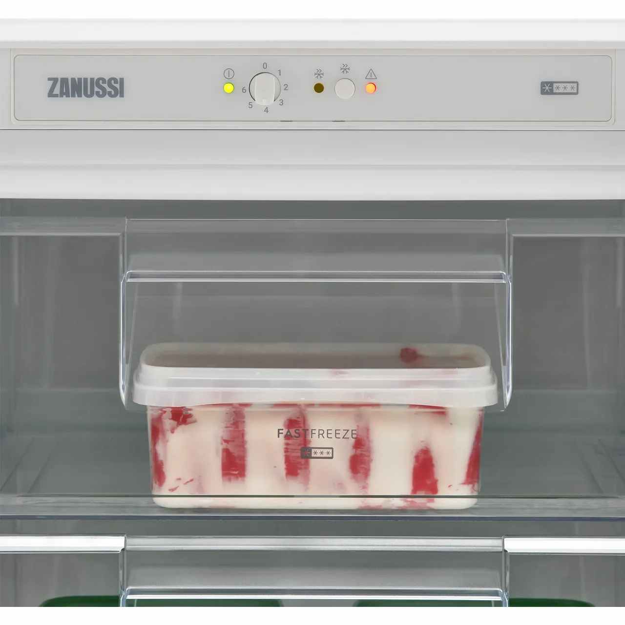 98L Low Frost Integrated Freezer, White - Zanussi ZUAN88ES - London Houseware - 4