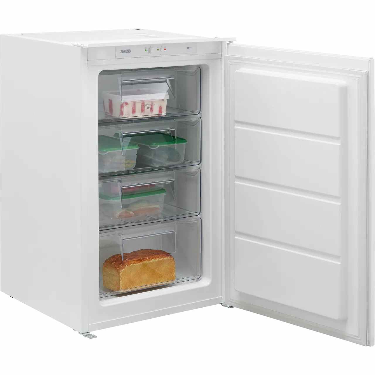 98L Low Frost Integrated Freezer, White - Zanussi ZUAN88ES - London Houseware - 5