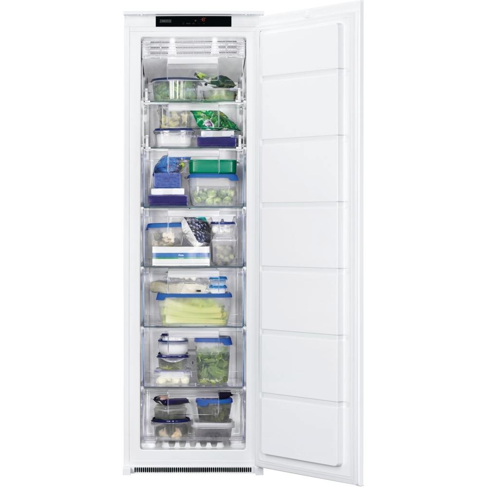 204L No Frost Built-In Freezer, Sliding Hinge, White - Zanussi ZUNN18ES1  London Houseware - 1