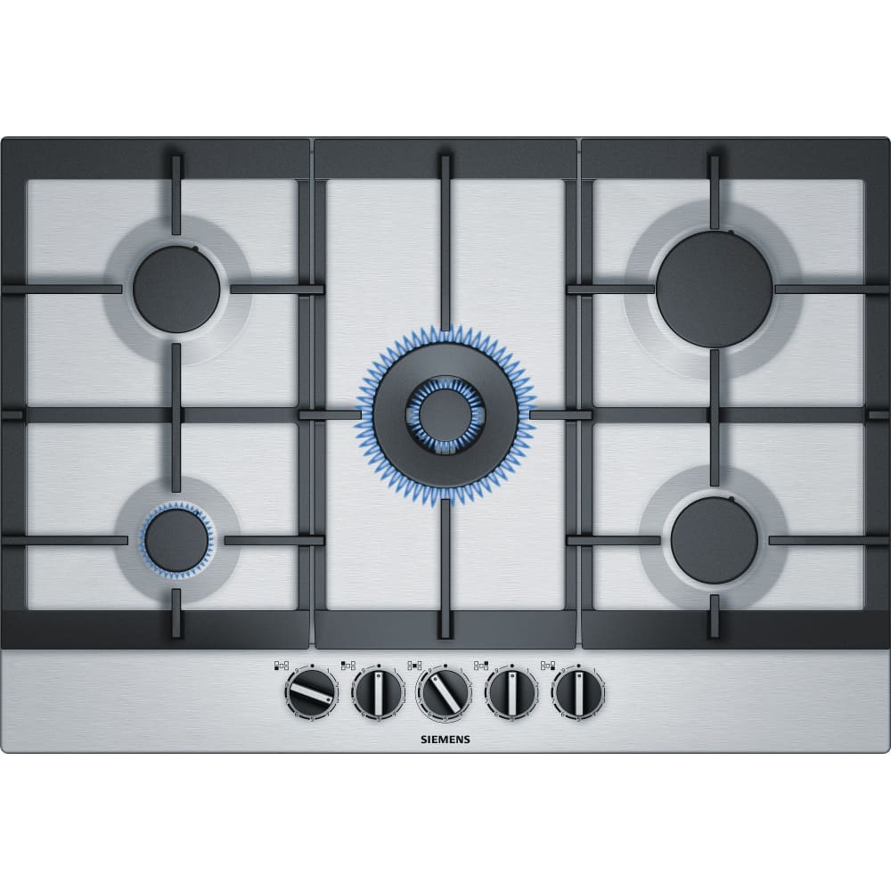 75cm 5 Burner Gas Hob Stainless Steel - Siemens EC7A5RB90 iQ500 - Naamaste London Homewares - 1