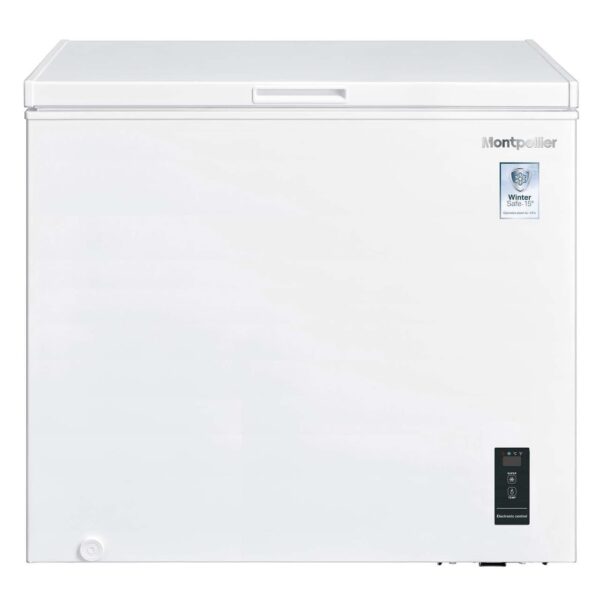 Montpellier MCF200WLED - 198L White Chest Freezer - London Houseware -1