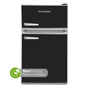 Black Retro Fridge Freezer – Montpellier MAB2035K - London Houseware - 2