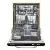 60cm Retro Freestanding Dishwasher, Cream - Montpellier MAB1353C - London Houseware - 2