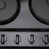 SIA PHP601BL - 60cm Black 4 Zone Solid Plate Electric Hob - London Houseware - 2